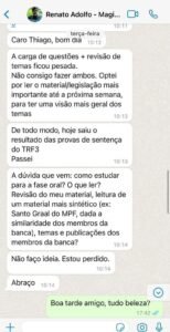 Aluno aprovado na fase de sentença do TRF3 prepara-se para oral