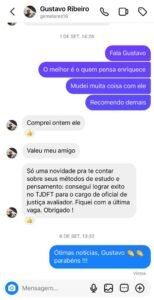 Aluno aprovado para oficial de justiça avaliador do TJDFT