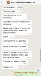Aluna elogia gentileza do mentor após experiência anterior desgastante