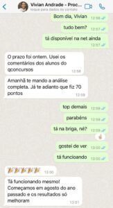 Aluna relata resultados que só melhoram desde o início da mentoria