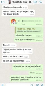 Aluna com nota 85 entre os primeiros colocados no preliminar