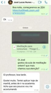 Aluno tenta aplicar meditação na rotina diária de estudos