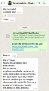 Aluno elogia treinamento em grupo para prova oral