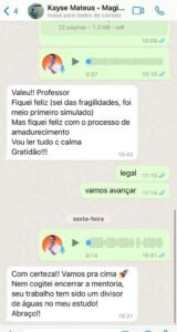 Aluno agradece processo de amadurecimento nos estudos
