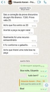 Aluno relata boa nota na prova discursiva de procuradoria