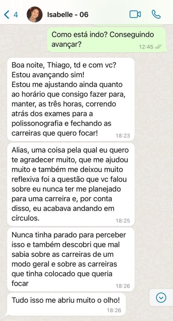 Aluna percebe falta de planejamento de carreira