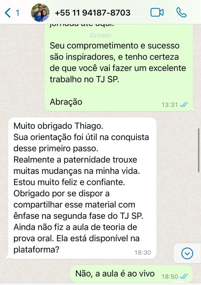 Vitor agradece orientação e cita paternidade na jornada