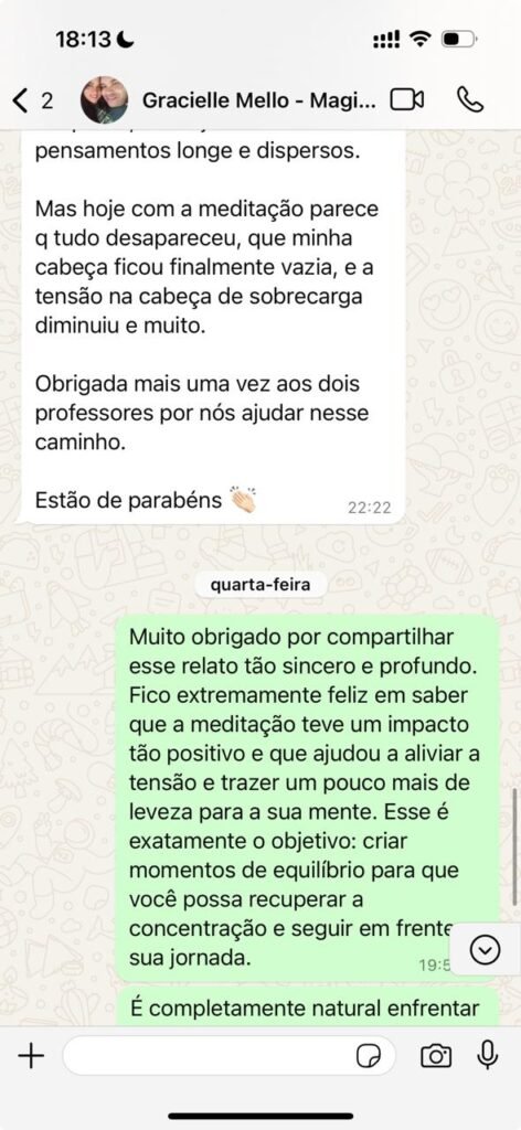 Continuação: aluna agradece ajuda para superar dificuldade