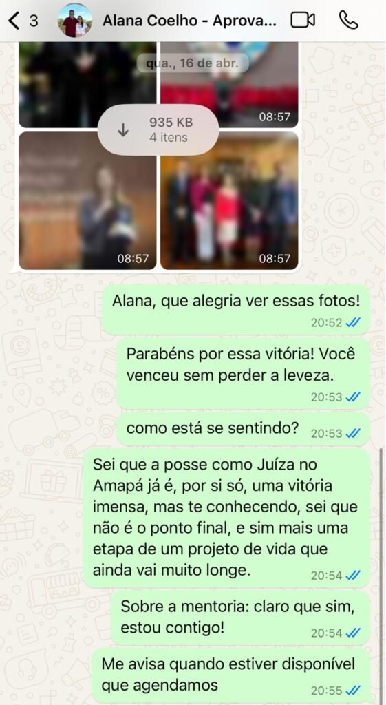 Alana comemora posse como juíza no Amapá