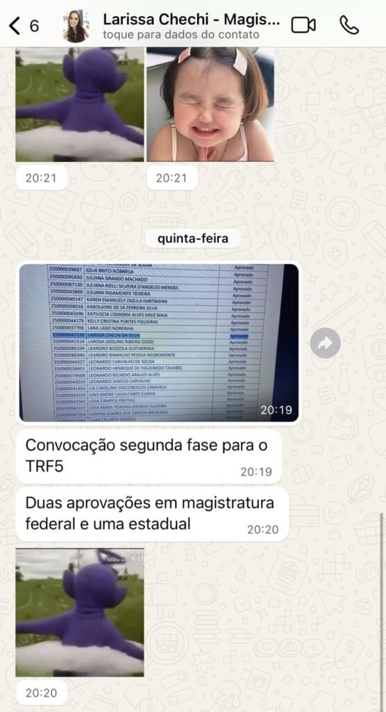 Larissa é aprovada em duas magistraturas federais