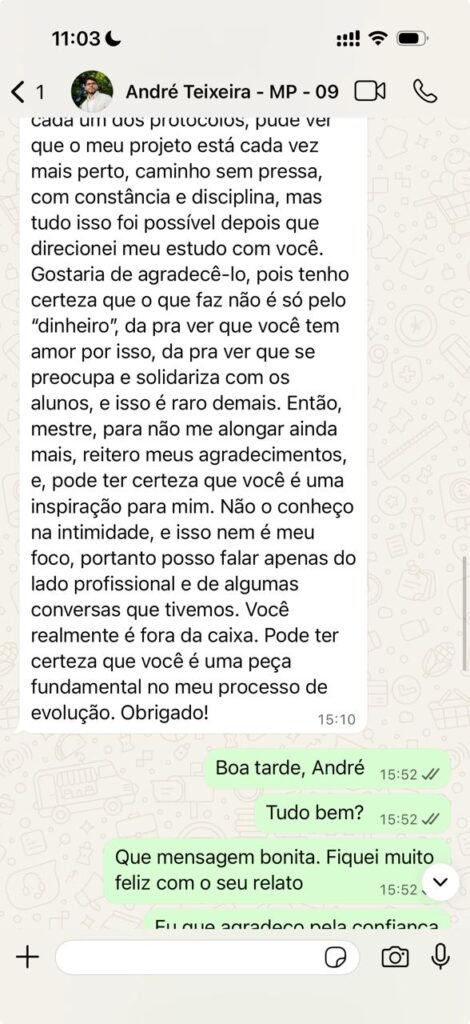 André agradece por inspiração e evolução no processo