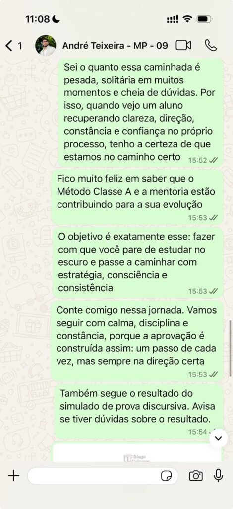 Mentor responde sobre evolução e consistência de André