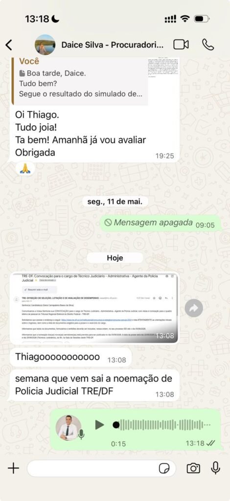 Daice comemora nomeação para o TRE-DF
