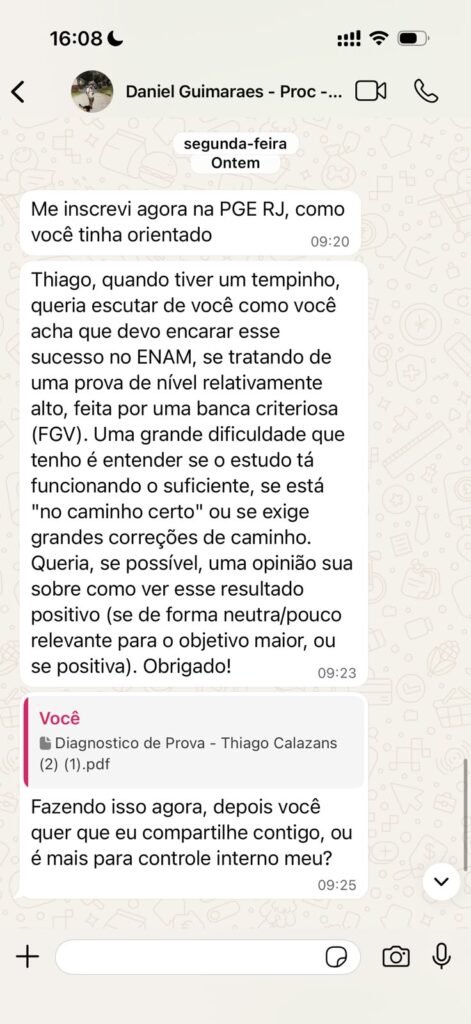 Daniel se inscreve na PGE-RJ e comenta sucesso no ENAM
