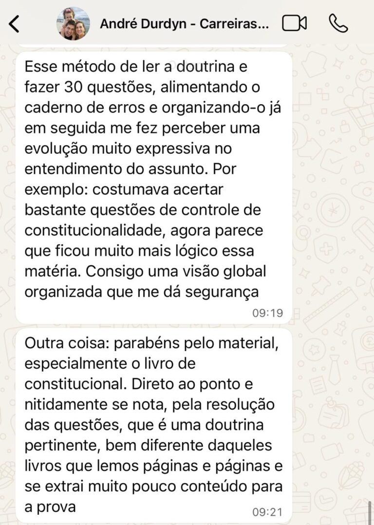 André descreve evolução expressiva com método de estudo