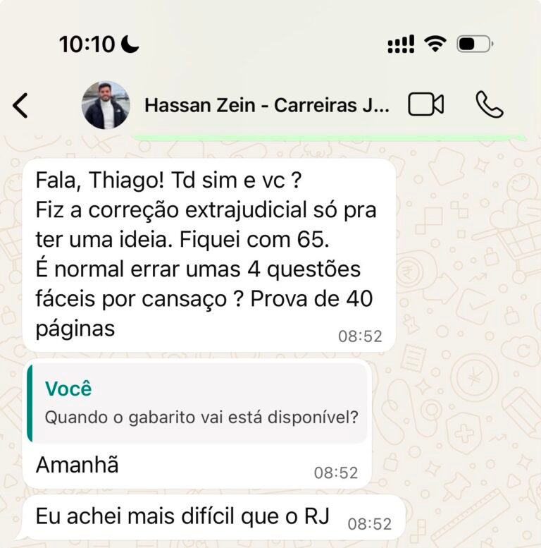 Hassan comenta correção extrajudicial da prova do ENAM