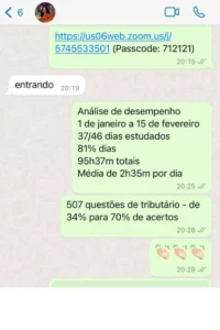 Evolução de 34% para 70% de acertos em tributário