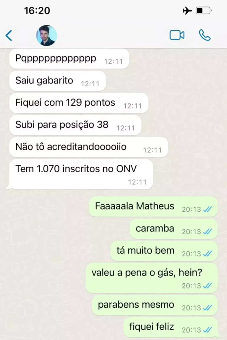 Matheus sobe para posição 38 no ranking do ONV