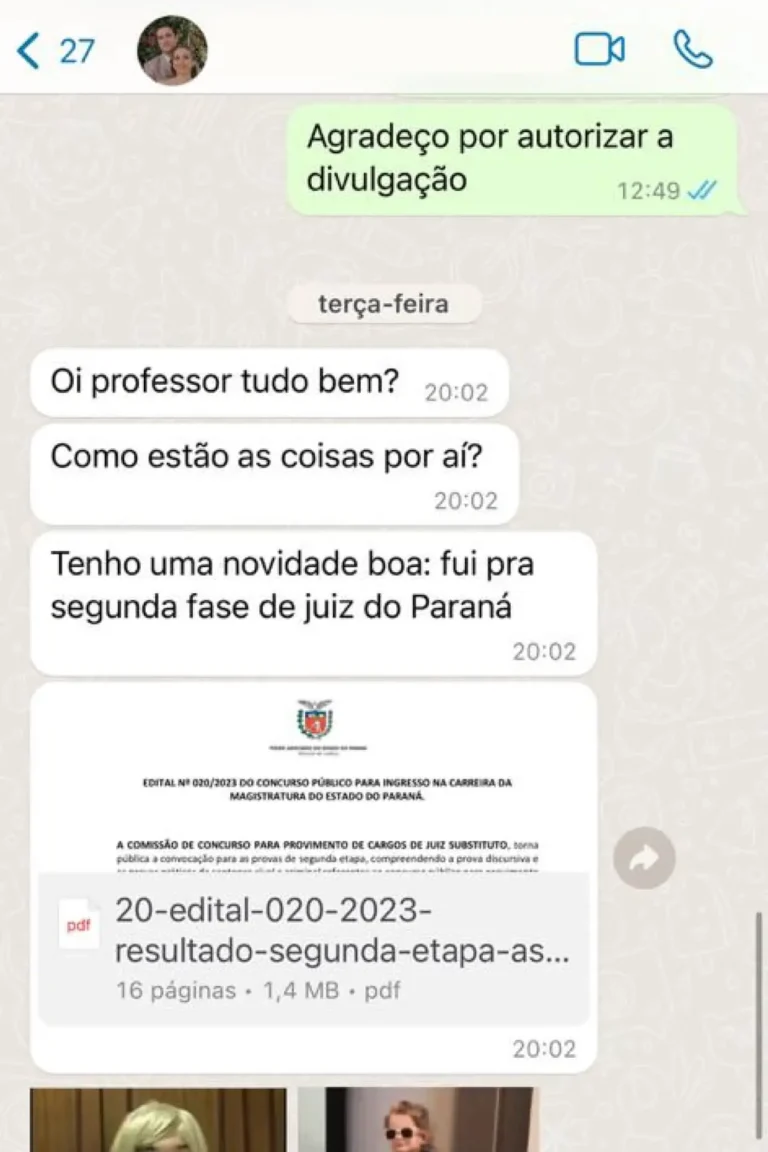 Aluno avança para segunda fase de juiz do Paraná
